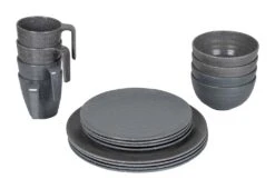 Bo-Camp Stone 16-delig Serviesset - Grey -Bo-Camp 35273f1fbaa1e381