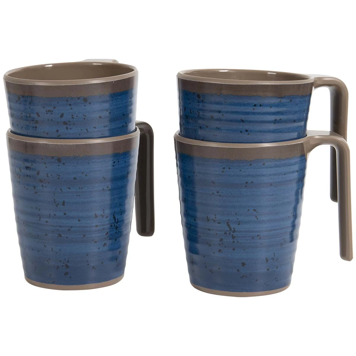 Bo-Camp Halo L Set Van 4 Melamine Mokken - Blue 6 Bo-Camp Halo L Set Van 4 Melamine Mokken - Blue - Afbeelding 6