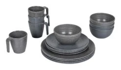 Bo-Camp Stone 16-delig Serviesset - Grey -Bo-Camp 61447c8e932acf02