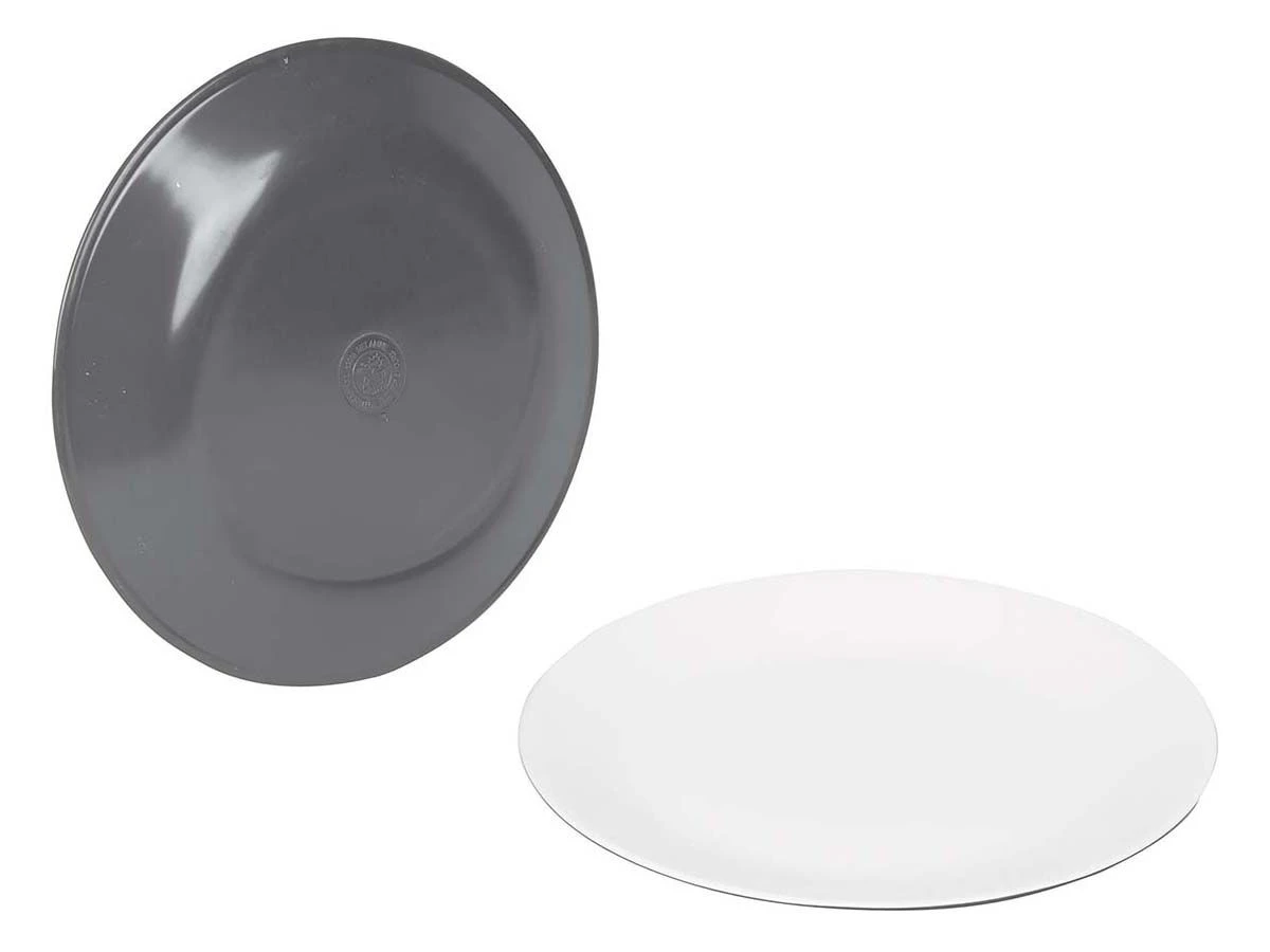 Bo-Camp Two-Tone Set Van 4 Dinerborden - Grey 1 Bo-Camp Two-Tone Set Van 4 Dinerborden - Grey