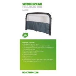Bo-Camp Francis 240 X 140 Cm Opblaasbaar Windscherm -Bo-Camp 66476a6a026299.84102311