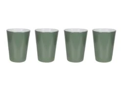 Bo-Camp Two-Tone Set Van 4 Melamine Bekers - Green