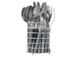 Bo-Camp Bestekset In Mandje - Grey