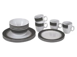 Bo-Camp Grijs 16-delig Serviesset
