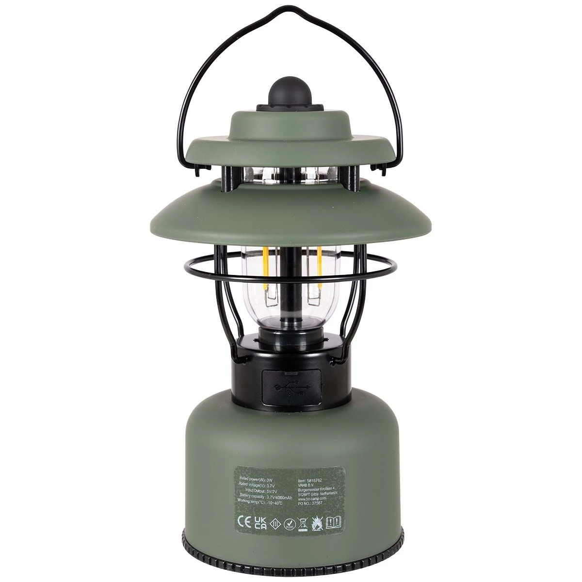 Bo-Camp Industrial Lucerne Tafellantaarn - 160 Lumen 4 Bo-Camp Industrial Lucerne Tafellantaarn - 160 Lumen - Afbeelding 4