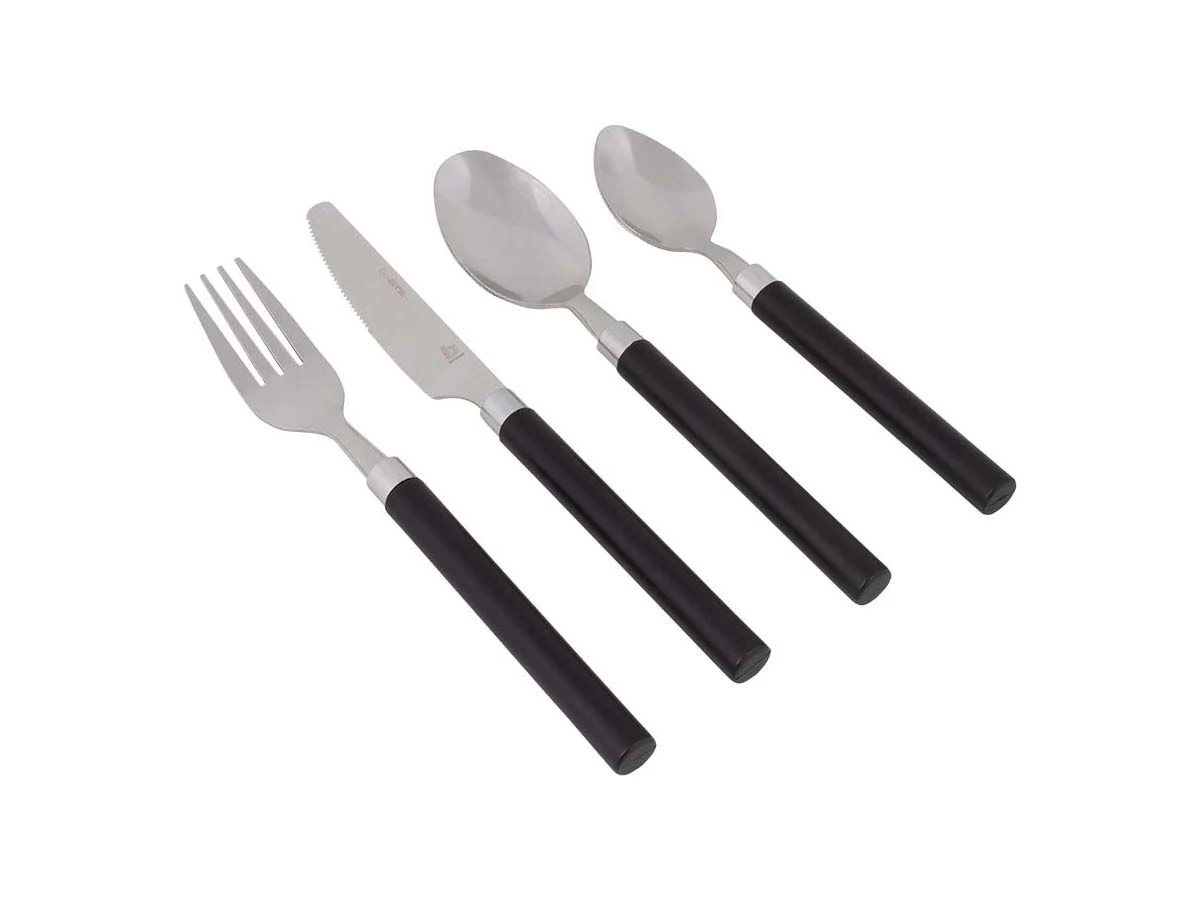 Bo-Camp 16-delige Bestekset - Black 1 Bo-Camp 16-delige Bestekset - Black